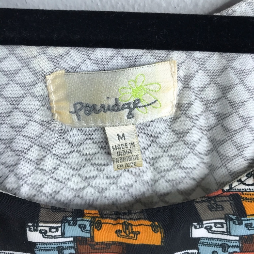 ANTHROPOLOGIE PORRIDGE LUGGAGE SPLIT BACK TANK M - Picture 4 of 8